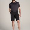 A.T. Performance Tipped Golf Polo for Tall Men in Charcoal - Image 4