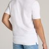 Men's Tall Classic Polo with Embroidered Logo in Bright White - Image 5