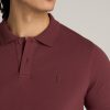 Men's Tall Classic Polo with Embroidered Logo in Cherry Brown - Image 2