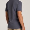 Men's Tall Classic Polo with Embroidered Logo in Grey Blue - Image 5