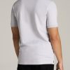 Men's Tall Classic Polo with Embroidered Logo in Vapor Grey - Image 5