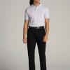 Men's Tall Classic Polo with Embroidered Logo in Vapor Grey - Image 4