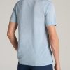 A.T. Performance: Raglan Men's Tall Polo Shirt in Light Blue Mix - Image 5