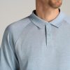 A.T. Performance: Raglan Men's Tall Polo Shirt in Light Blue Mix - Image 2