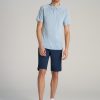 A.T. Performance: Raglan Men's Tall Polo Shirt in Light Blue Mix - Image 4