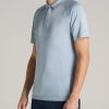 A.T. Performance: Raglan Men's Tall Polo Shirt in Light Blue Mix - Image 3