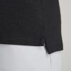 Slub Self Collar Tall Polo Shirt in Black - Image 2