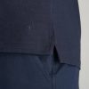Slub Self Collar Tall Polo Shirt in Navy - Image 2