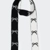 Bow Knit Skinny Scarf
