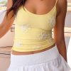 Mallorie Yellow Beaded Top